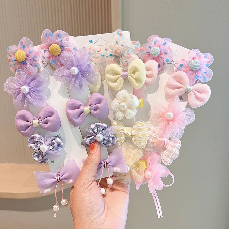 10Pcs Cute Colorful Bow Hair Accessories For Women Girls Sweet Versatile Hair Clips Fashion Kawaii Bangs Hair Clip Gifts