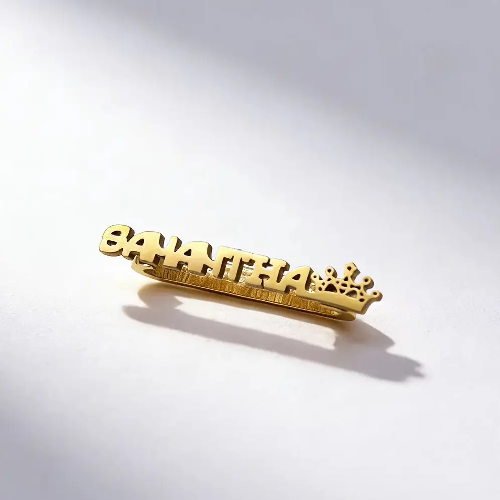 Chandler Crown Tail Custom Name Watch Band Clips, 20mm/22mm Queen Style,Birthday/Princess Gift