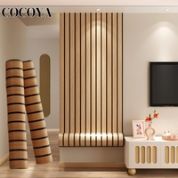 Foam Faux Grille Peel and Stick Wallpaper Bedroom Wall Decoration Self Adhesive Wall Sticker Thick Faux Wood Grain Contact Paper