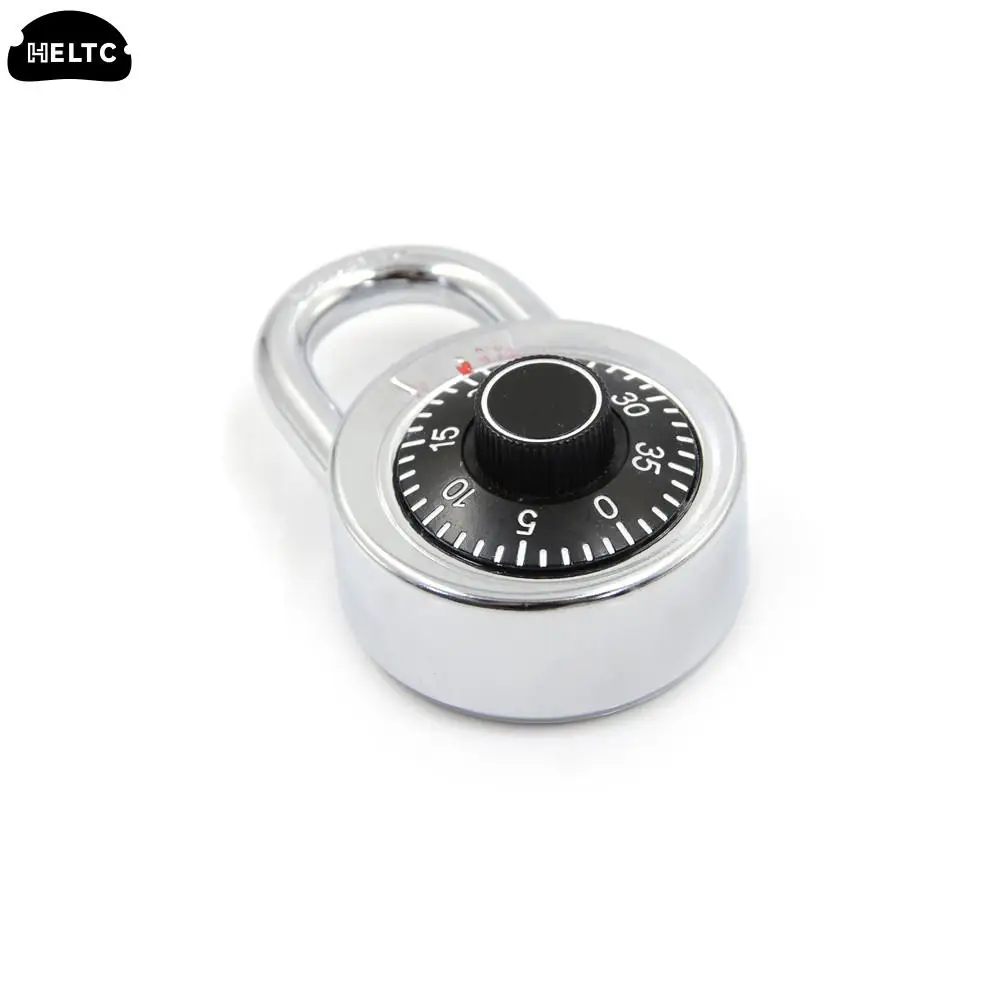 Round Rotary Digit Combination Padlock Round Number Code Lock Safe Security Zinc Alloy