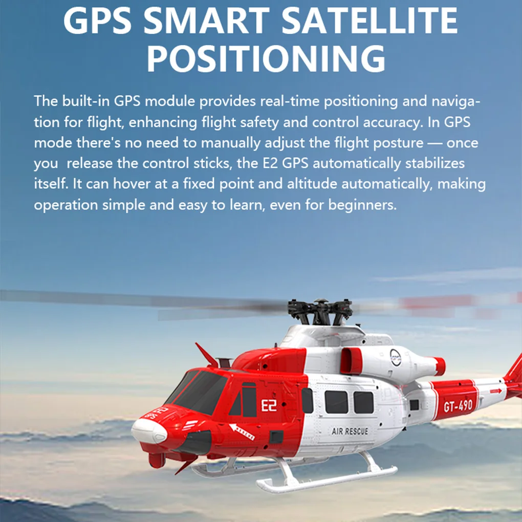 1/35 Goosky E2 GPS Intelligente RC Helicopter UH-1Y Vluchtmodel Speelgoed PNP met GPS Vluchtcontrolesysteem zoals echte drone-vliegtuigen