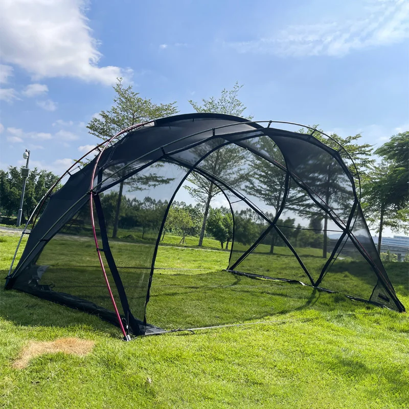 Outdoor mosquito net awning, door curtain aluminum frame camouflage/wild game style four seasons camping tent