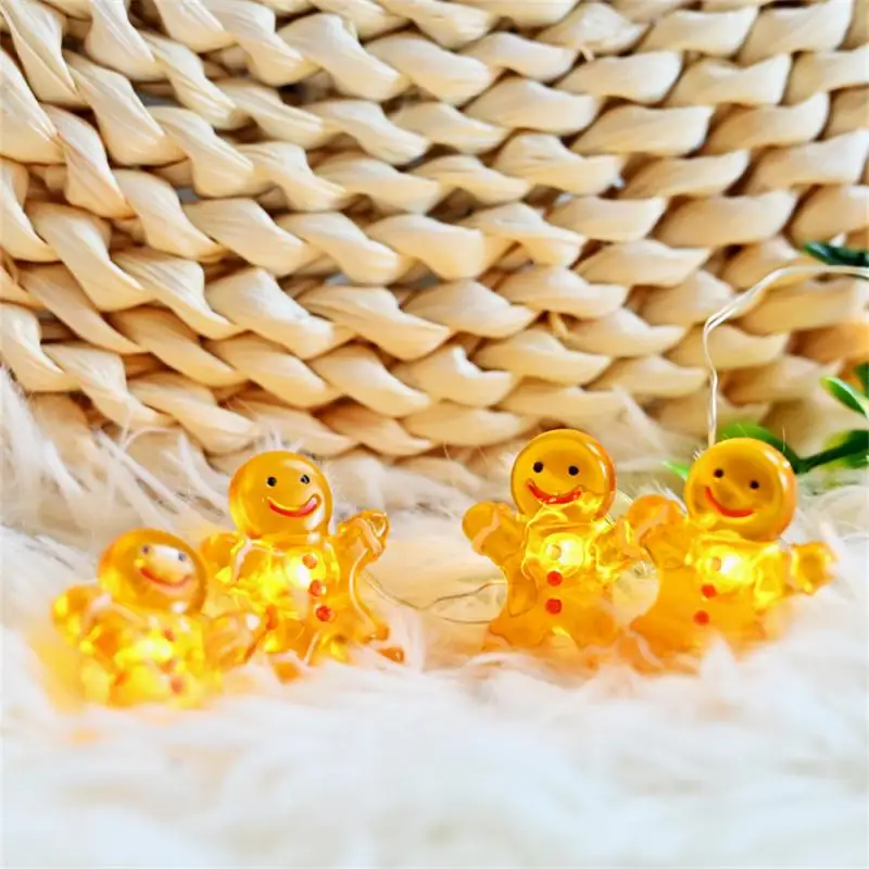 New Christmas Decoration Lights String Gingerbread Man Santa Claus Light String Christmas New Year Atmosphere Festive Supplies