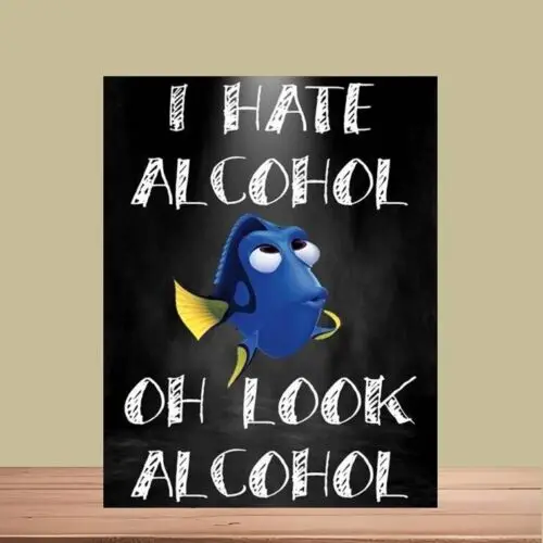 Funny Dory Nemo metal wall sign  man cave bar pub Joke plaque pub alcohol