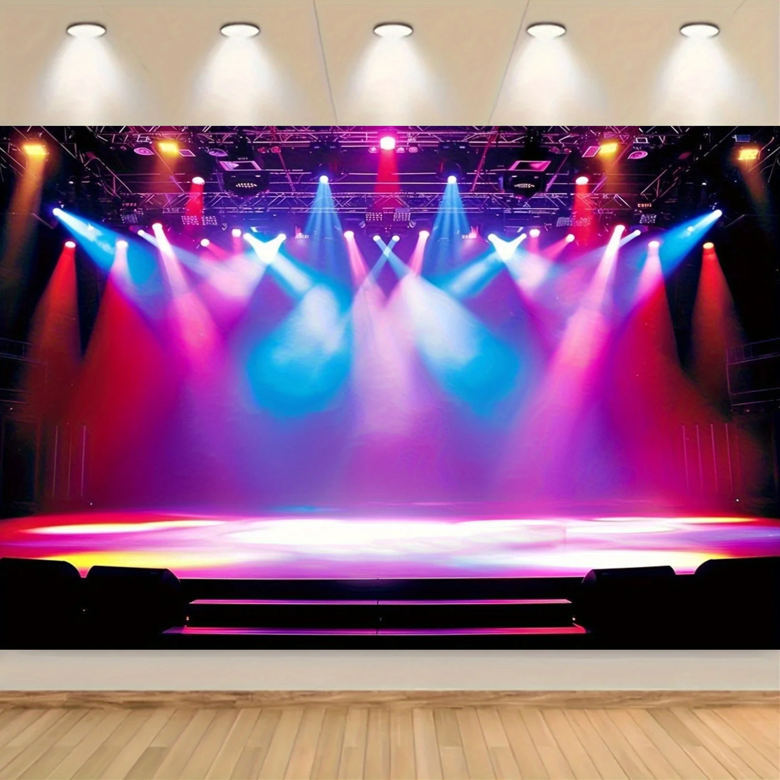 2D-Flachoberfläche, einteiliger Polyester-Bühnenhintergrund für Scheinwerfer – geeignet für Konzerte und Live-Events – Detail 4