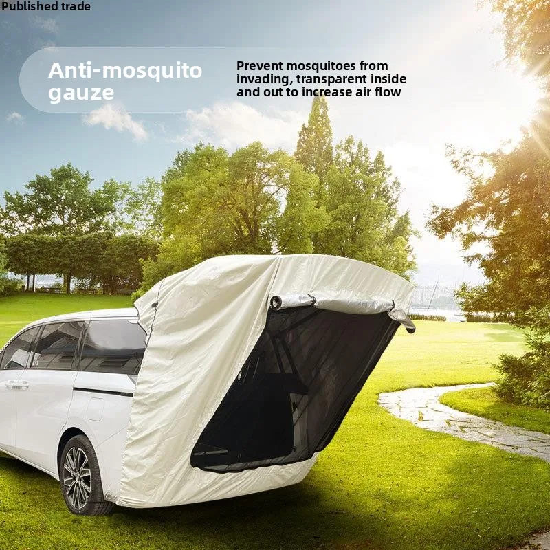 

Rear Tent MPV Cross-border Outdoor Sunshade, Sun Protection and Rain Protection Camping Canopy SUV Camping Roof Extension Tent
