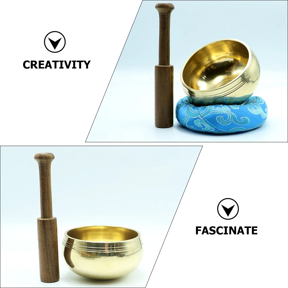 2pcs Wooden Singing Mallet Sound Accessory Chanting Bowl Stick Buddha Sound Bowl Striker Nepalese Wooden Stick Instrument Part