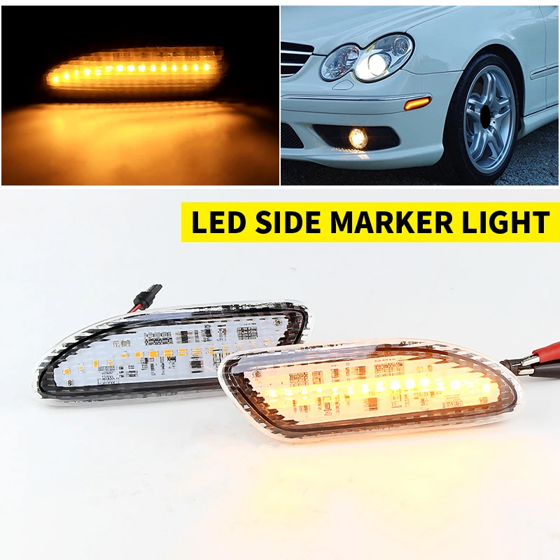 

2PCS LED Car Front Bumper Turn Signal Lamp For Mercedes Benz W203 C230 C240 C280 C32 AMG C320 C350 OEM:2038200321,2038200721