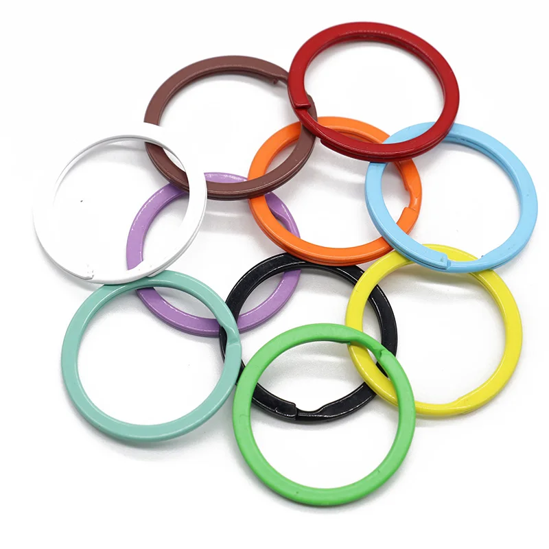 

10PCS/LOT 30mm Multicolor Keyring Split Rings Key Ring For DIY Jewelry Making Sleutelhanger Key Rings Wholesale