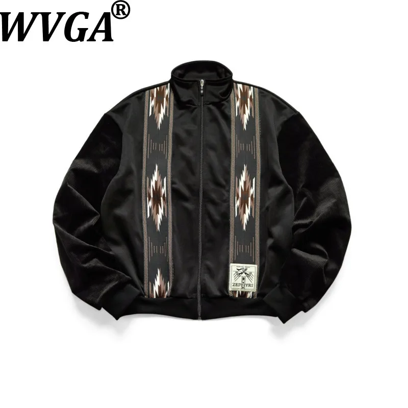 WVGA Autumn New Men Japanese Style Warm Embroidery Trendy Zipper Long Sleeved Jacket Niche Chic Casual Stand Collar Coats W27914