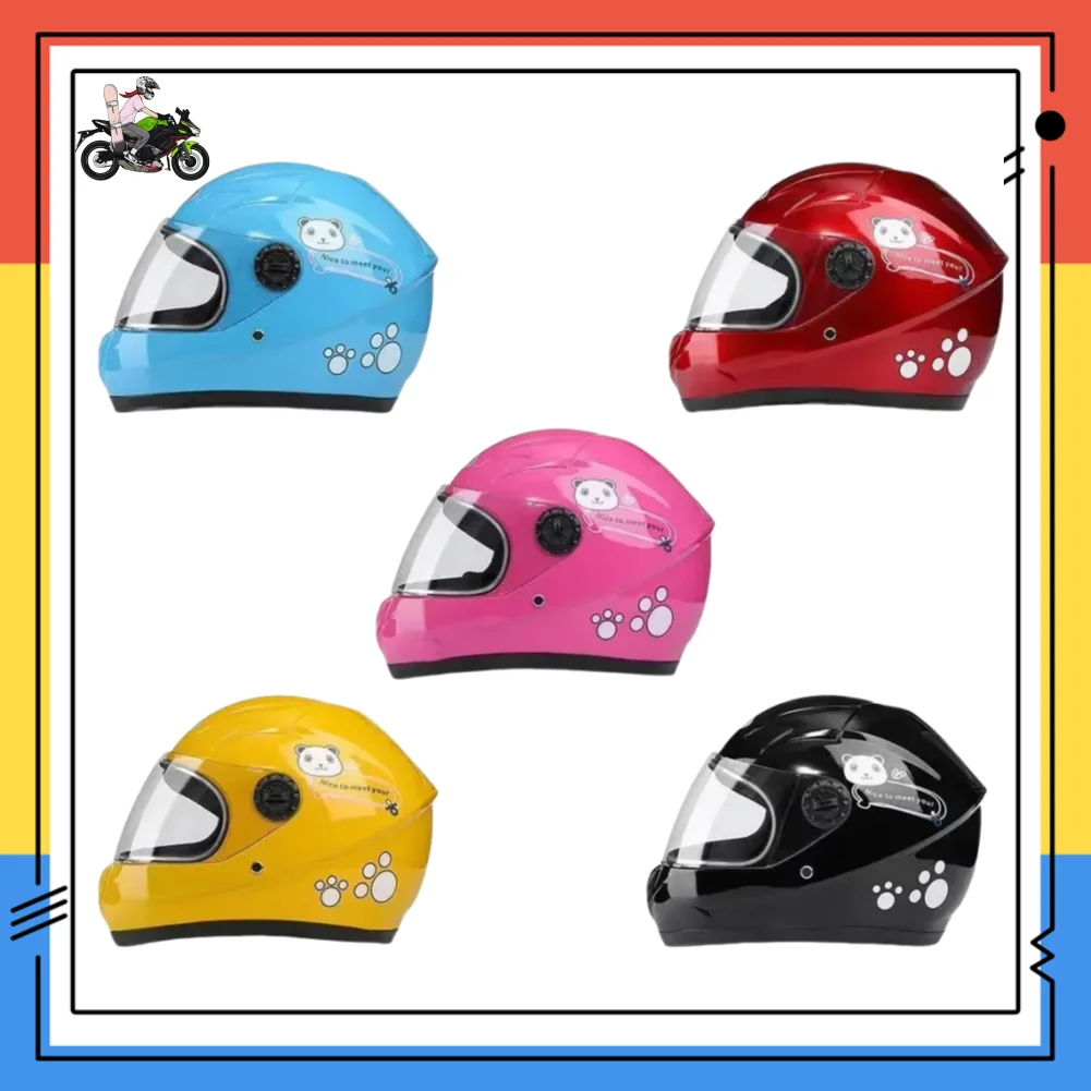 New Cute Cartoon Children Helmet Four Seasons Full Face Safety Protection Kid Outdoor Sports Riding Bicycle Motorcycle Helmets