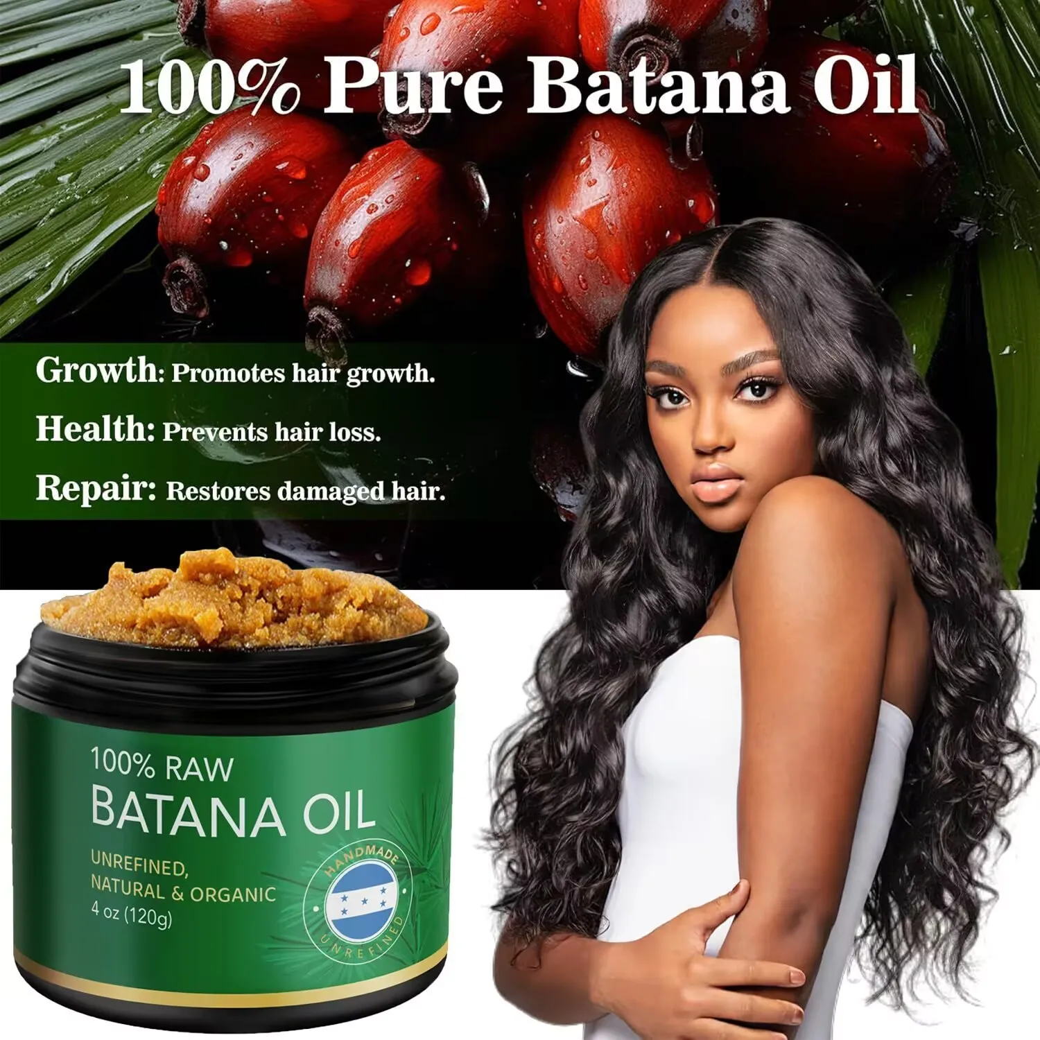 

Маска для волос с маслом Батана, разглаживающая волосы Батана, масляный кондиционер, питательный кондиционер, 120 г/118 г