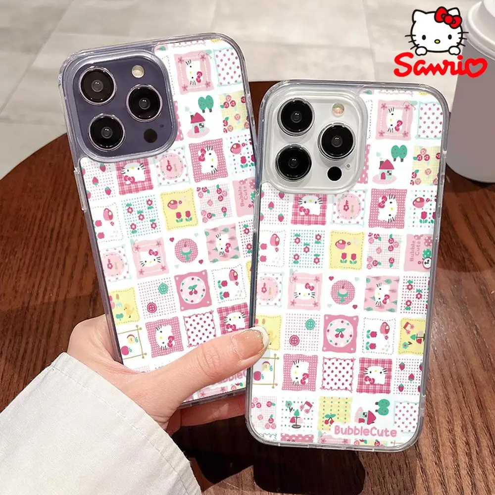 

Sanrio Hellokitty Phone Case Fall Prevention Iphone 16/15/14/13/12/11 Woman Iphone Case Hello Kitty Pink Accessory Gift