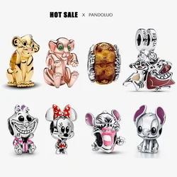 New Disney Rose Gold New Lion King Nara Charm Bead fits Pandora Disney Bracelet S925 Silver Charm Pendant Stitch Birthday Gift