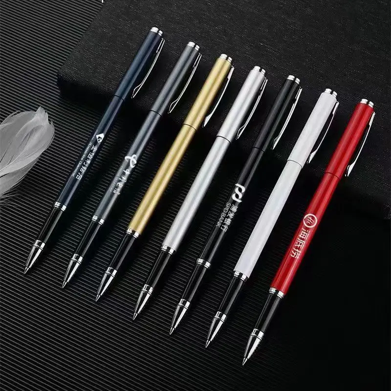 

Metal Gel Pen Customized Logo High-end Signature Pen Office Ballpoint Pen Student Teacher Gift engraved Lettering Pen LOGO