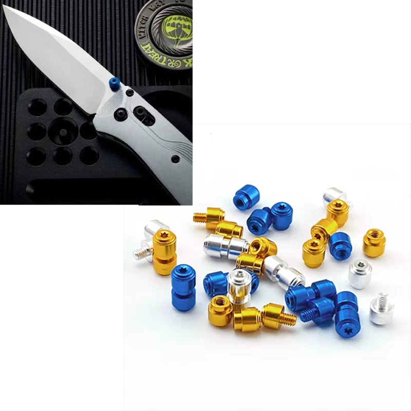 5 Sets/lot Folding Knife Aluminium Thumb Stud Pushed Screw Rivet for Benchmade Bugout 535 Knives 3 Colors