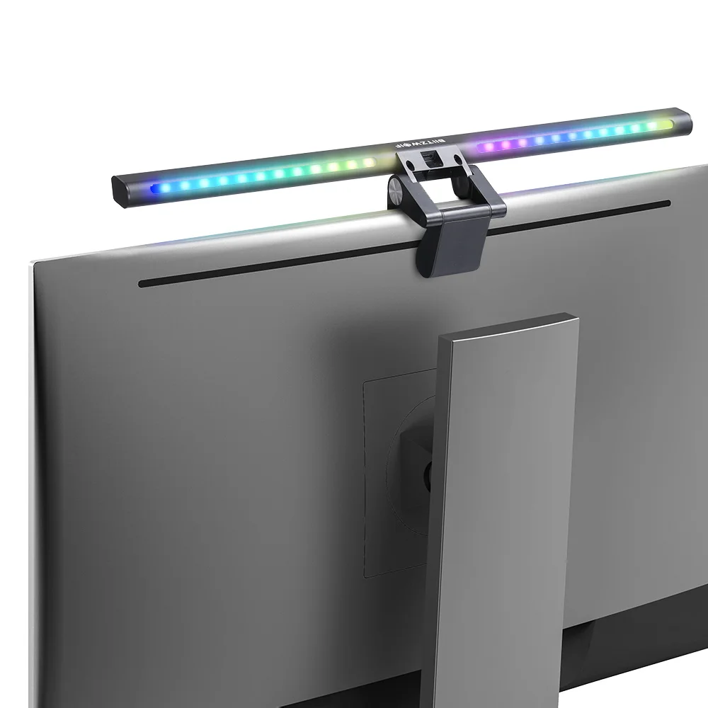 BlitzWolf BW-CML6 RGB شريط إضاءة لشاشة الألعاب مع جهاز تحكم عن بعد لاسلكي لاقط ديناميكي ستبليس يعتم للكمبيوتر