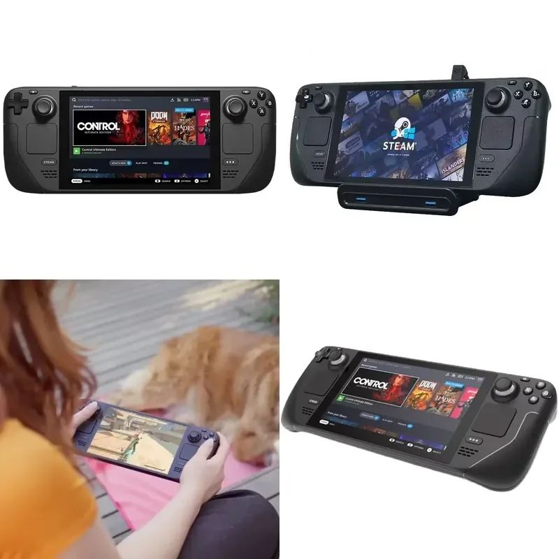 OEM Used Steam Deck Oled Handheld Game Console 512GB/1TB/128GB Wireless BT Multi-Language Support US Plug Type