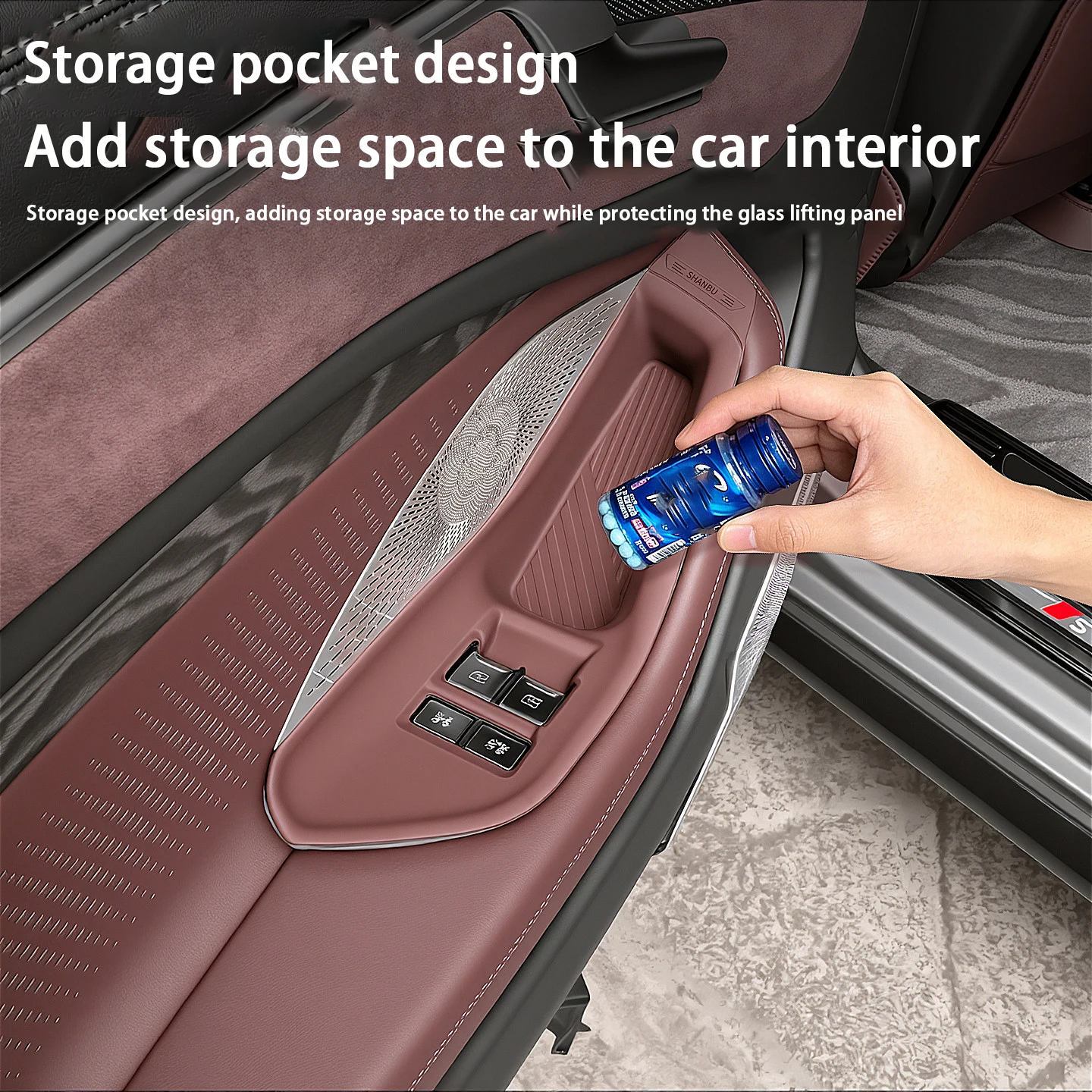 For Audi A6 C9 2026 Door Handle Storage Box Window Switch Silicone Mats Anti Slip Door Armrest Insert Interior Accessories