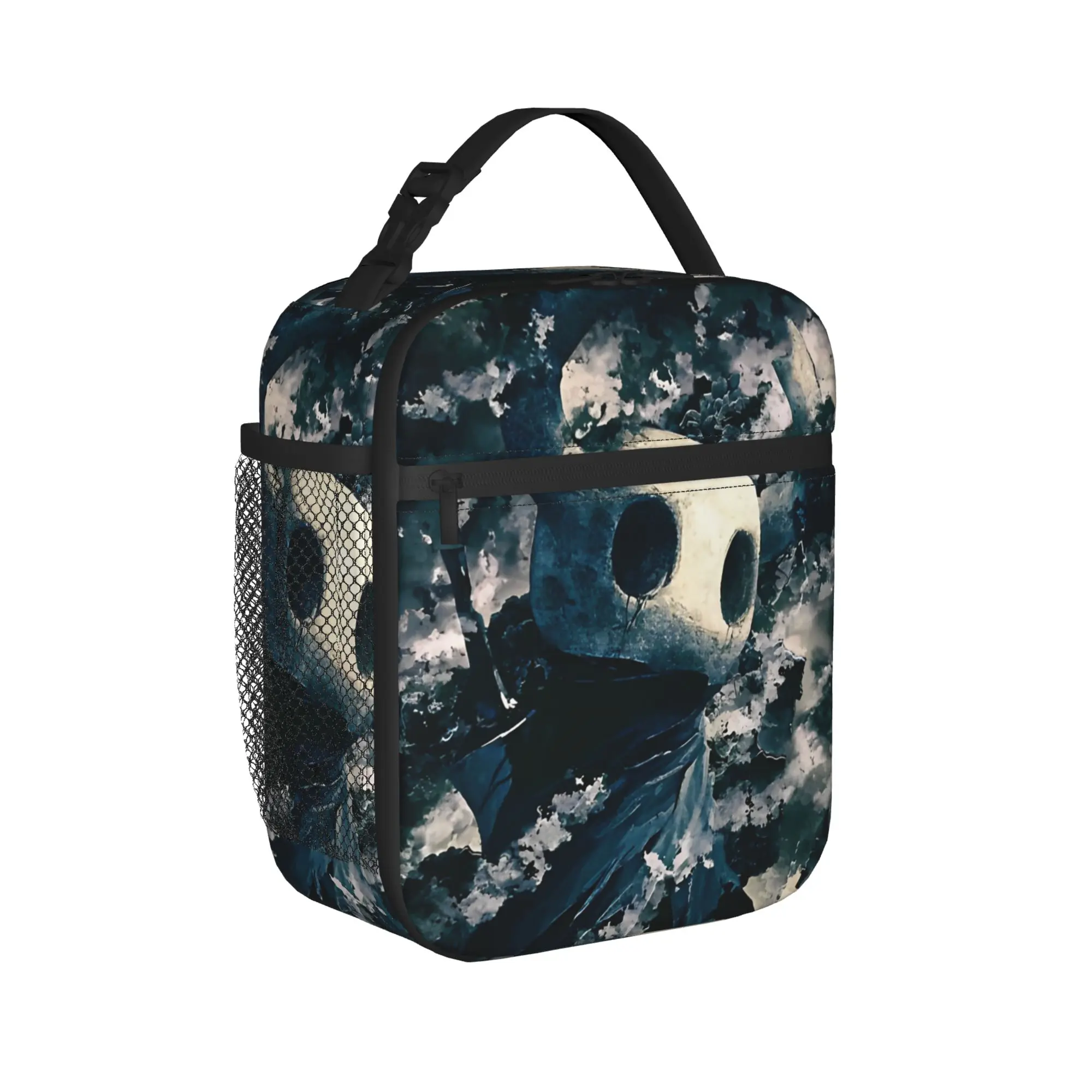 Hollow Knight Ghost Insulated Lunch Bags High Capacity Game Meal Container Thermal Bag Lunch Box Tote School  Outdoor Men Women
