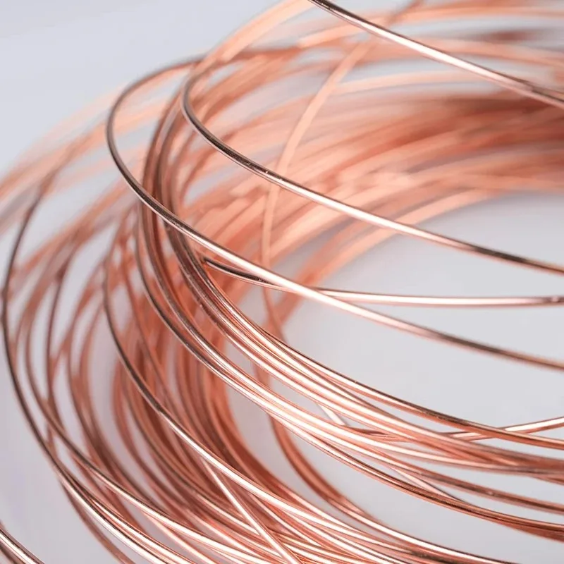 5-10M Bare Copper Wire T2 Copper Coil Conductive Bare Wires 0.3-1.2mm Multi-purpose Jewelry Making Beading Metal Copper Wire