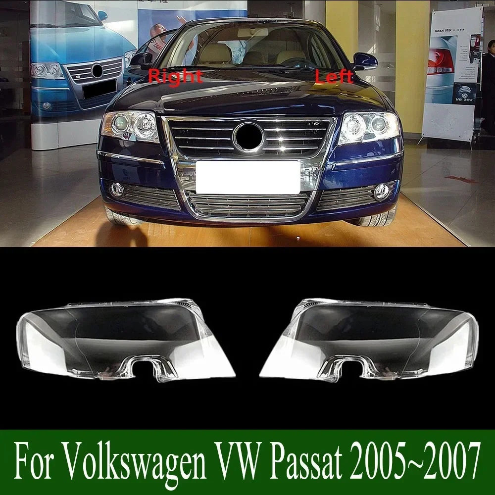 

For Volkswagen VW Passat 2005~2007 Headlamp Transparent Cover Headlight Shell Lampshade Case Plexiglass Replace Original Lens
