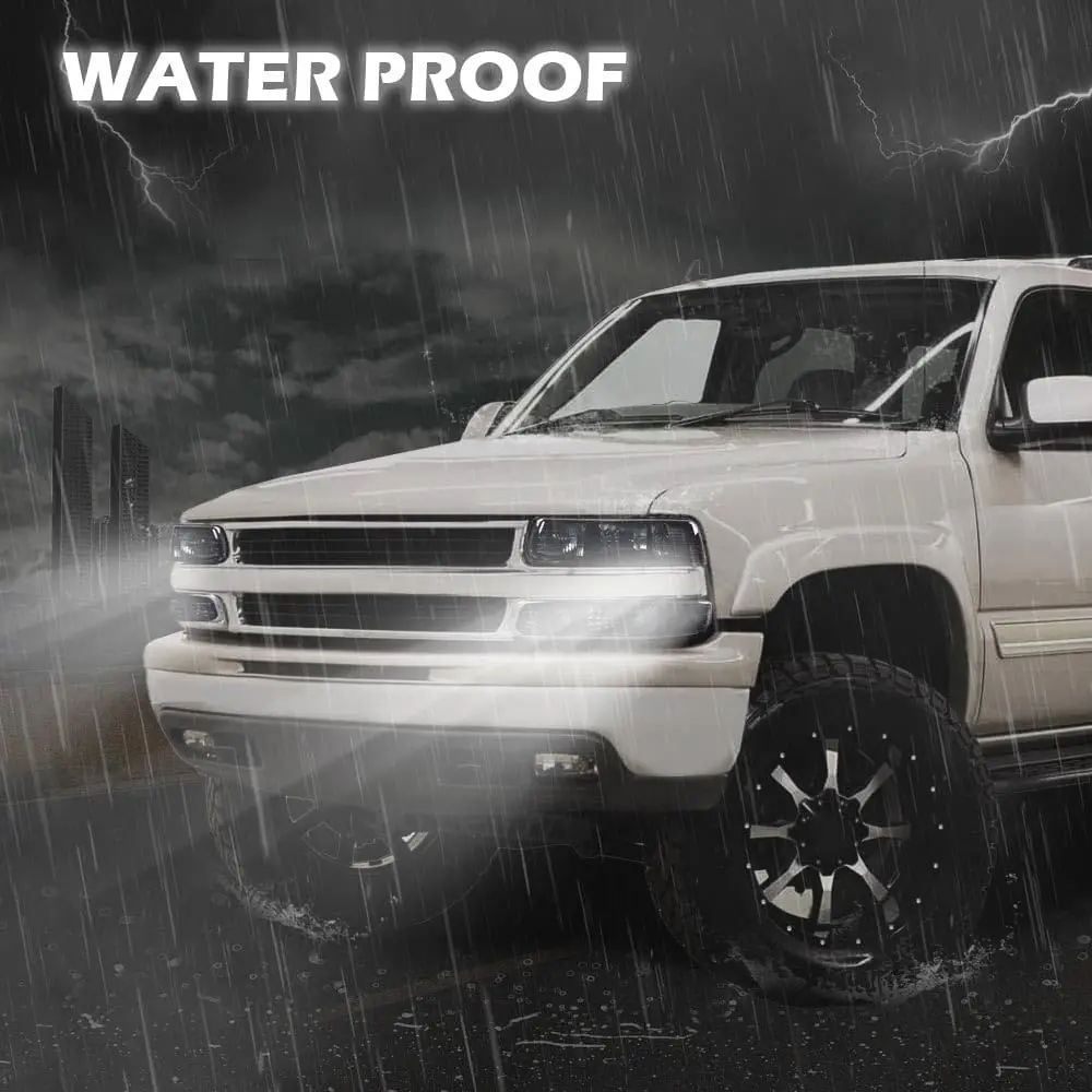 مجموعة المصابيح الأمامية المتوافقة مع تشيفي سيلفرادو 1500 2500 & HD 3500 1999-2002/Fit Chevy Suburban 1500 2500 Tahoe 2000-2006 B