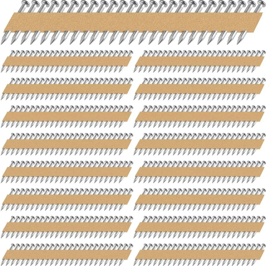 

3000 штук, 11,2 дюйма x 0,131 дюйма, оцинкованные гвозди для крепления балок, 34-градусные гвозди для каркасных конструкций, металлические соединительные гвозди, в ленте из бумажной ленты