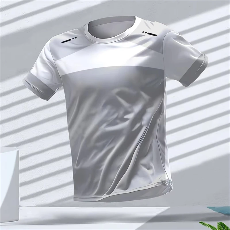 Simple Fashion Sports T-shirts For Men Summer Outdoor Short Sleeve 3D Printed T Shirts Casual Oversized Running Gym Tees Tops image 3
