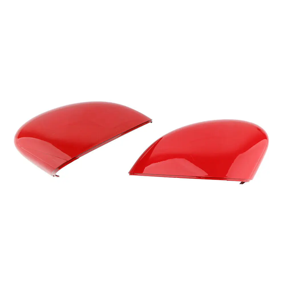 Left Right Car Side Rear View Wing Mirror Cover Caps Red For Ford Fiesta MK7 2008 2009 2010 2011 2012 2013 2014 2015 2016 2017