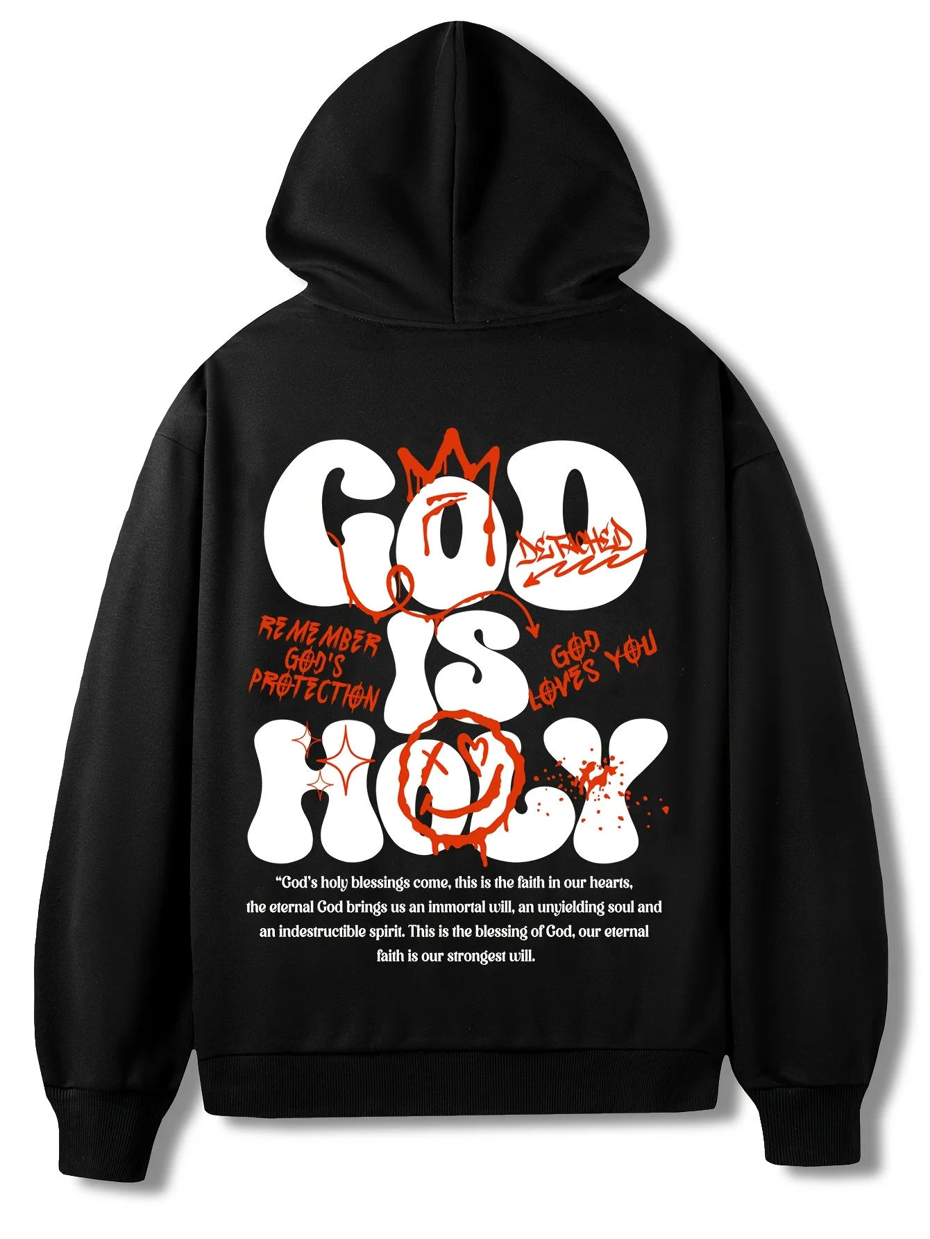 

Мужская толстовка с капюшоном с рисунком аниме самурая на спине