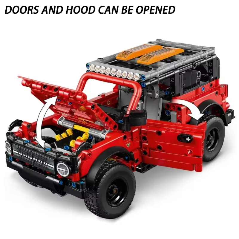 ใหม่เทคนิคการขับขี่แบบออฟโรดรถสปอร์ตชุดบล็อกตัวต่อรถเด็กการศึกษาของเล่นเด็กวันเกิดคริสต์มาสของขวัญ 943 ชิ้น