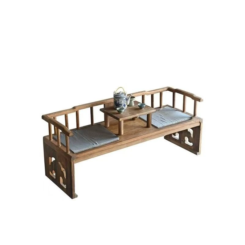 

Wabi Sansan Chinese Elm Arhat Bed Sofa Chair Meditation Zen Bed Small Unit Solid Wood Weathered Arhat Bed