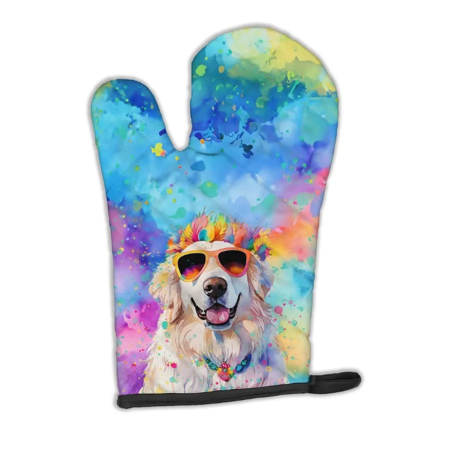 

Варенька Great Pyrenees Hippie Dawg, термостойкая толстая варежка для духовки для горячих сковородок и духовки, кухонная варежка для защиты рук, приготовления пищи Ба