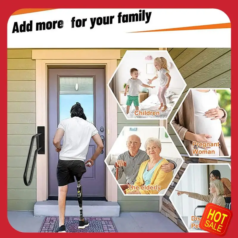 

A08I Handrails For Outdoor , 1 To 3 Steps Stairs Wall Mounted For The Elderly, Disabled, Pregnant Women