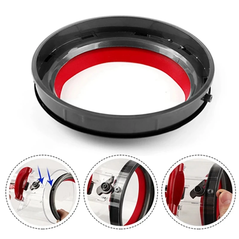 Cubo de polvo de repuesto para aspiradora Dyson V12 V10 Slim, anillo de sellado fijo superior, limpiador de basura, promoción