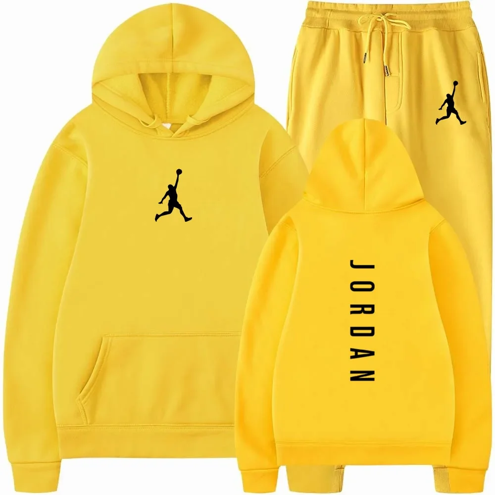 Men's suit sportswear hoodie + Sweatpants Fashion men's sweatshirt hoodie men's suit in autumn must be the same sportswear for m