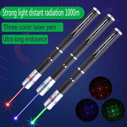 Hot Sale Portable Powerful Green Red Blue Laser Pointer Pen Beam Light Lamp Lazer Outdoor Sports Defense Flashlight Stick