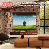 72-150 inch Motorized Drop-Down Screen 0.85Gain ALR UST Ultra Short Throw 4K Laser TV Projection Screen for Fengmi AWOL 3500 Pro