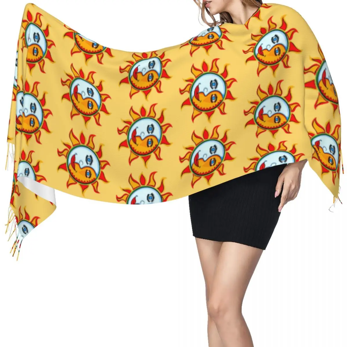 

Jovanotti шарф с кисточками для женщин мягкие теплые шали и накидки длинная осенне-зимняя шаль