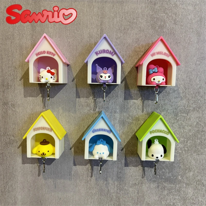 Sanrio Hello Kitty Keychain Creative Cartoon Key Hanger Anti-loss Car Key Ring Pendant Key Hangers Wall Decoration Jewelry Gifts