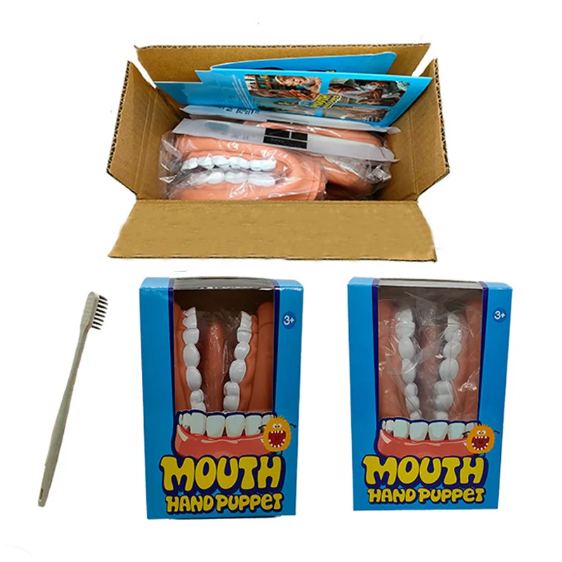 Dental Model Mighty Mouth Hand Puppet With Tongue Children\'s Brushing Toy Speech Therapy Dentist Teaching Model Oral Training