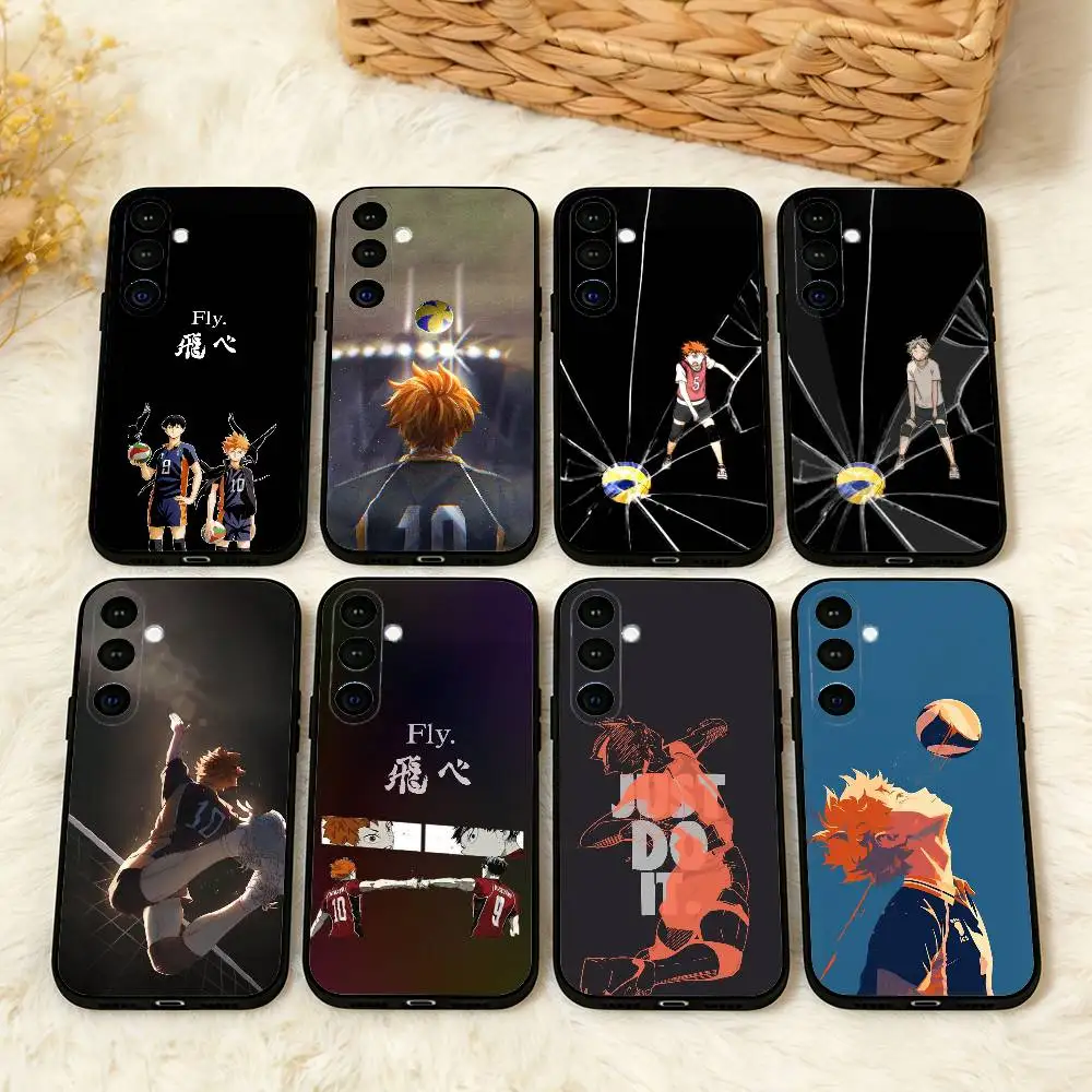 

H-Haikyuu Volleyball Japan Anime Phone Case For Samsung A73,A21s,A22,A31,A32,A52,A53,A71,A80,Soft Black Shell