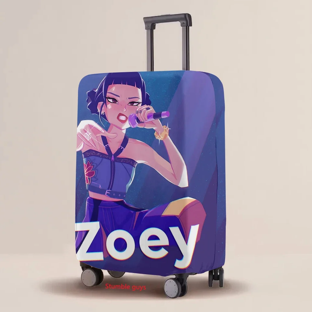 

Cartoon Luggage Protective Cover Kpop Demon Hunters Fashion Wear-Resistant Elastic Print Suitcase Cover​