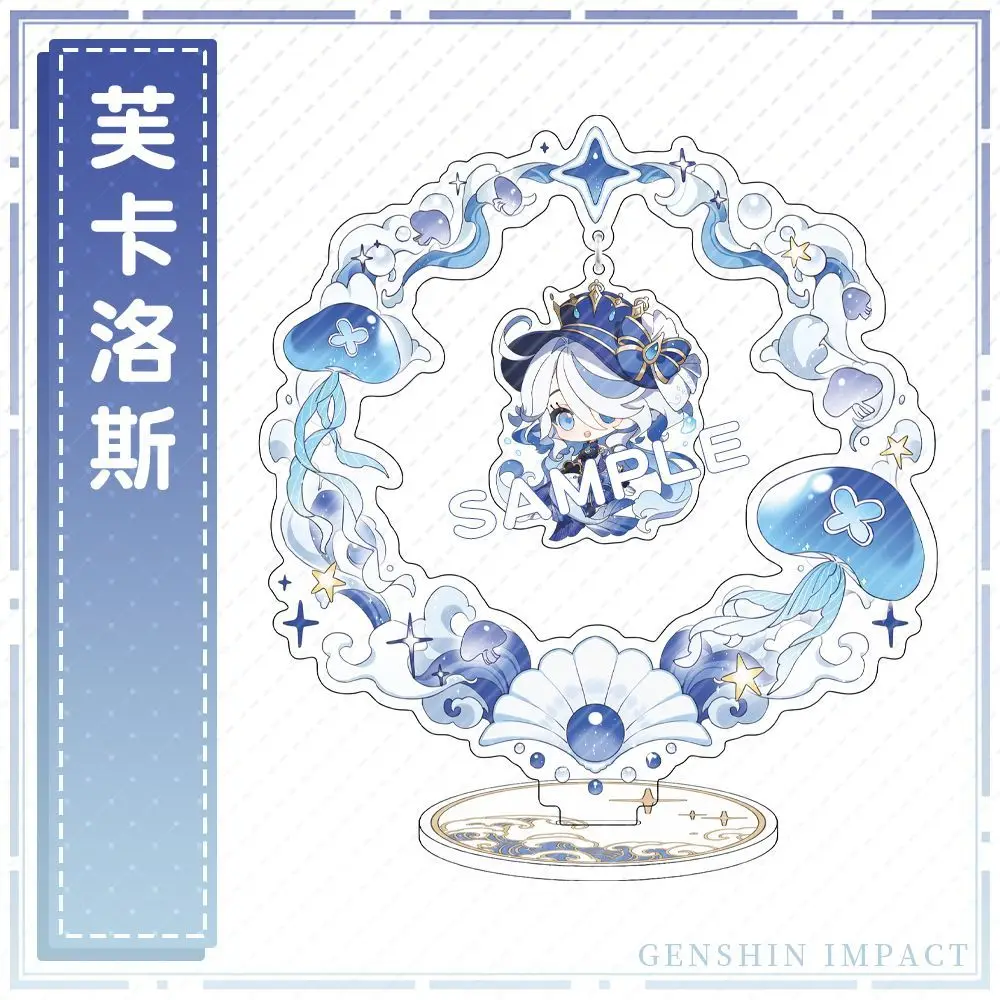 حامل أكريليك أنيمي بتأثير من Genshin ، لوحة موديل قائمة ، عرض مكتبي ، زينة ، الدعائم ، هدية ، Furina de lee ، Klee ، تأثيري