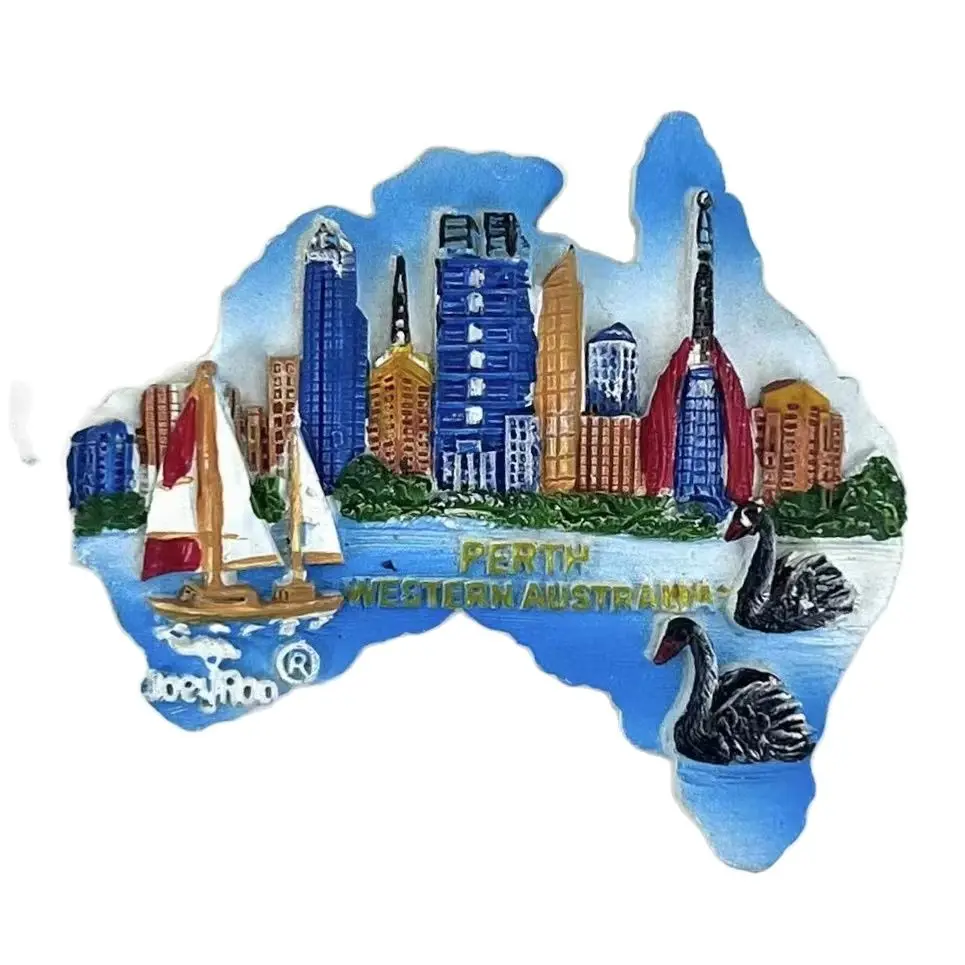 

Australia Fridge Magnet Souvenir Perth Travel Memorial Magnetic Refrigerator Stickers Gift Home Decoration Accessories