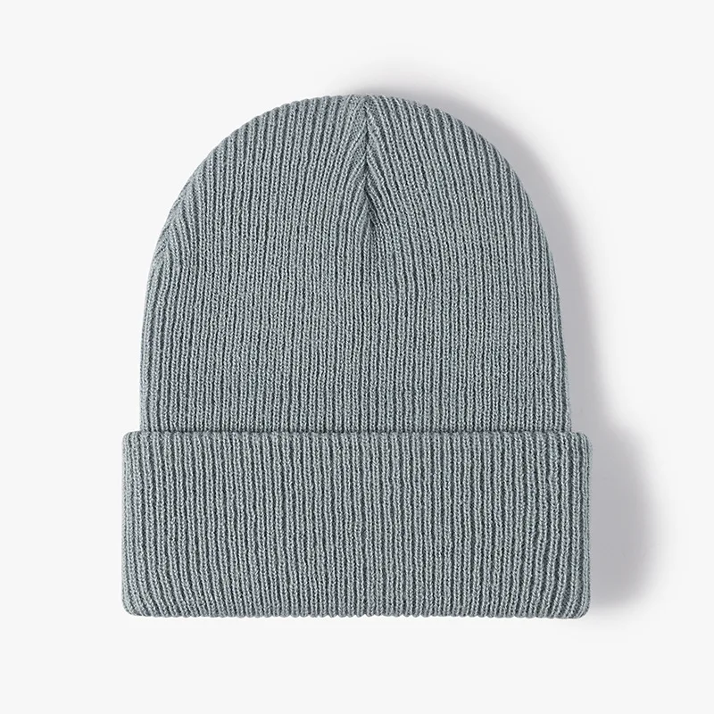 Unisex Black Knit Beanie Hat Warm Plain Skull Cap for Winter Outdoor Fashion Wholesale, image 9