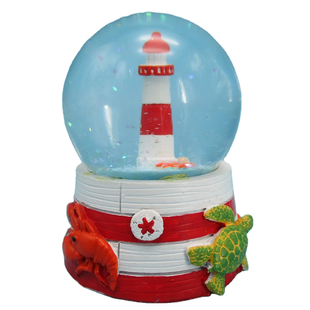 Custom 65 MM Poly Resin Snow Globe Nautical Style Sea Turtle Tourist Souvenir for Home Decor - view 5