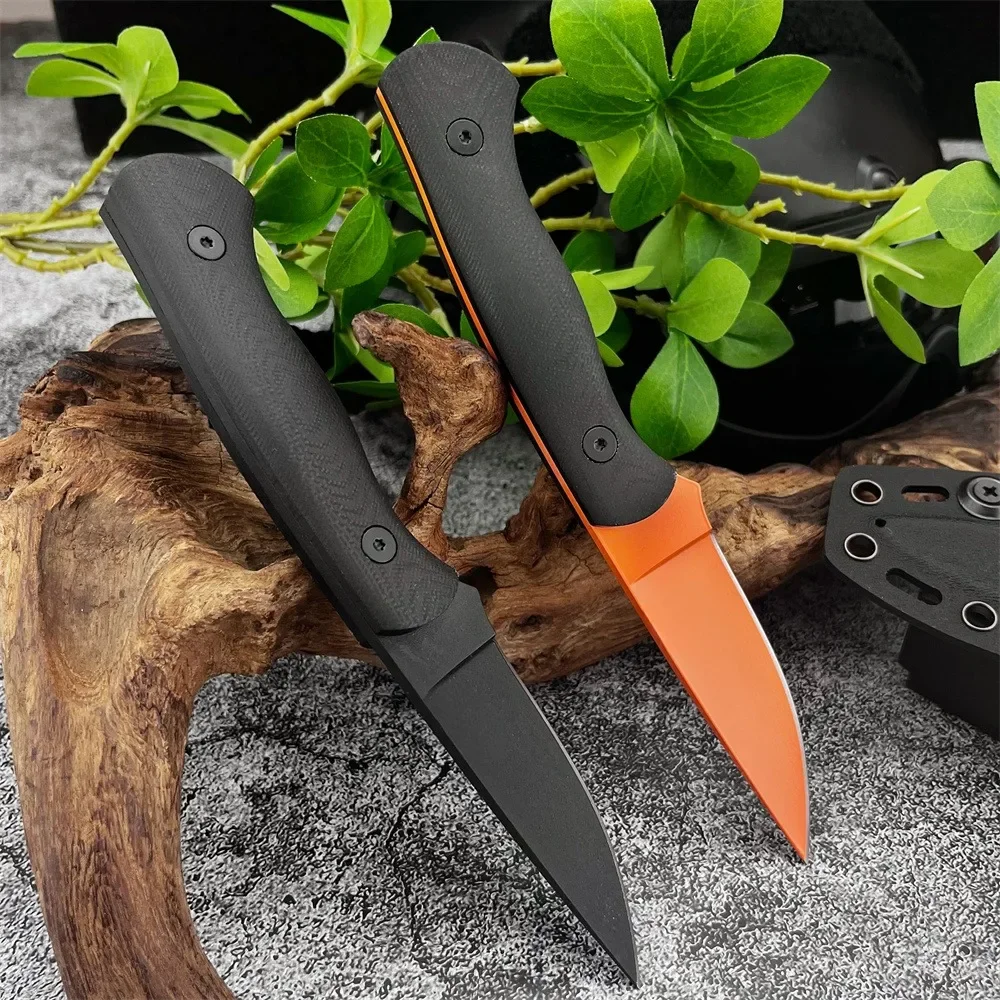 

Нож для выживания на природе с фиксированным клинком из стали 8Cr13Mov, рукоять G10 с нейлоновым чехлом, многофункциональный режущий инструмент EDC