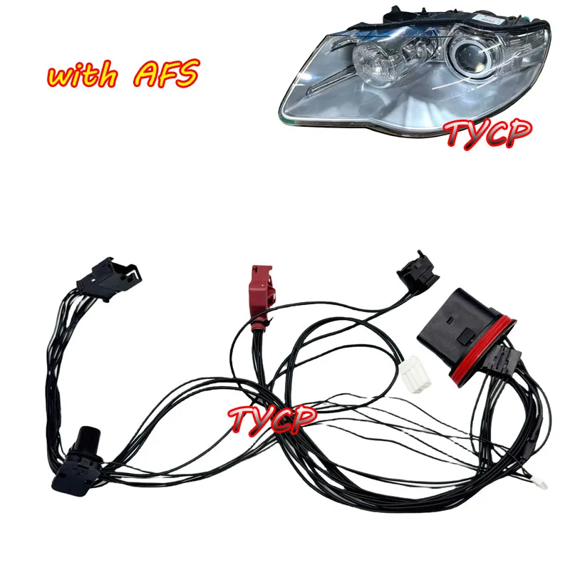 For 2007-2010 Volkswagen Touareg Headlight Harness Touareg Plug Wiring Harness Touareg Light Wiring AFS Follower Adjustment